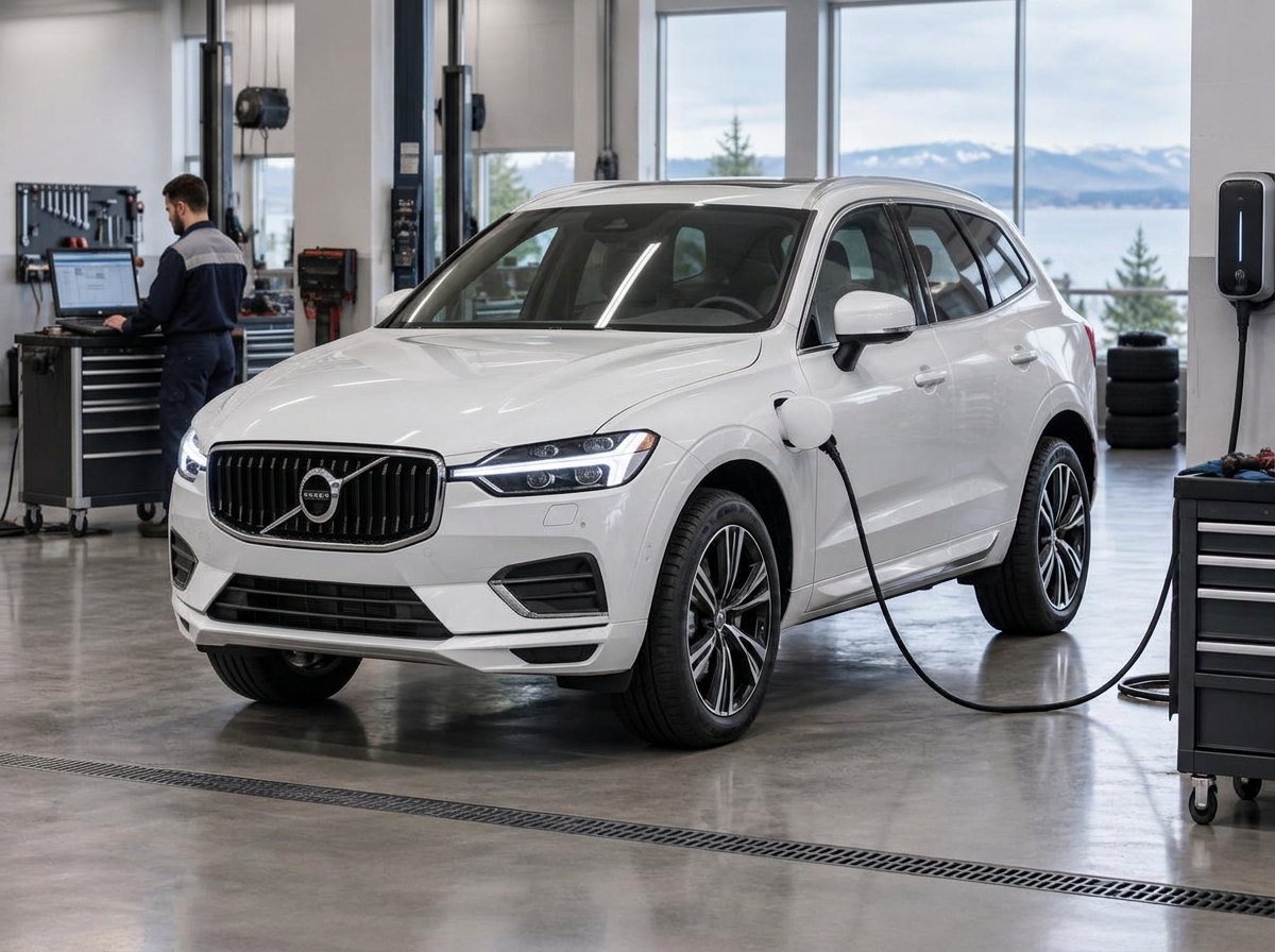 Híbrido enchufable Volvo Recharge durante reparaciones repetidas en el concesionario para un caso de Ley Limón